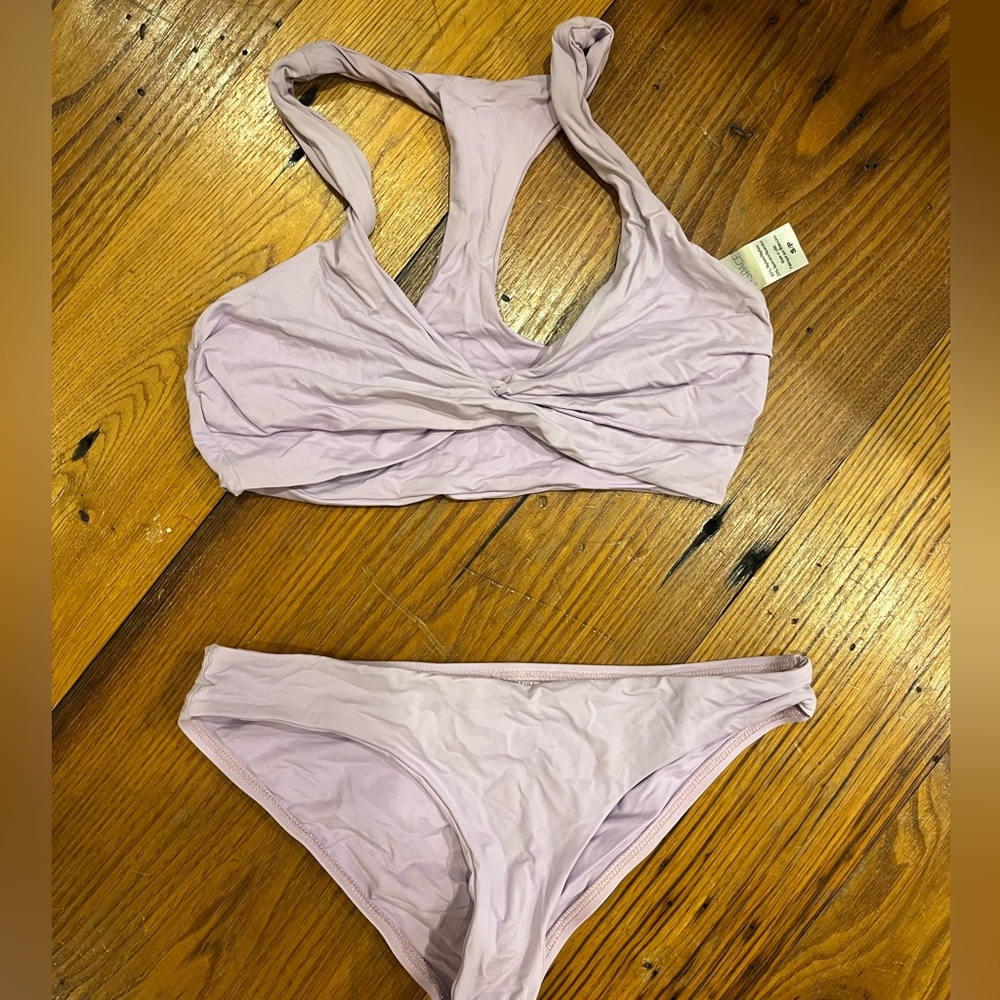 L space size small lavender swimsuit